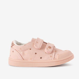 Pink Machine Washable Canvas Toe Bumper Trainers (Younger Girl)