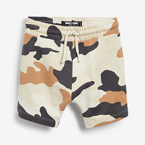 Black/Brown 3 Pack Camouflage Jersey Shorts (3mths-5yrs)