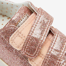 Load image into Gallery viewer, Glitter Rose Gold Trainers Shoes (Younger Girls)
