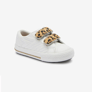Animal Quilted Animal Strap Trainers (Younger Girl)