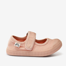 Load image into Gallery viewer, Pink Canvas Mary Jane Pumps (Younger Girls)
