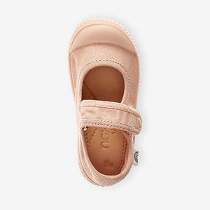 Pink Canvas Mary Jane Pumps (Younger Girls)
