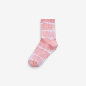 Multi 3 Pack Cotton Rich Pastel Tie Dye Ankle Socks (Older Girls)