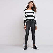 Load image into Gallery viewer, Black/White Stripe Long Sleeve T-Shirt

