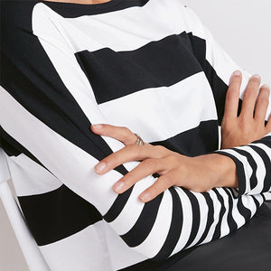 Black/White Stripe Long Sleeve T-Shirt