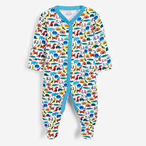 Bright 3 Pack Embroidered Baby Sleepsuits (0mths-18mths)