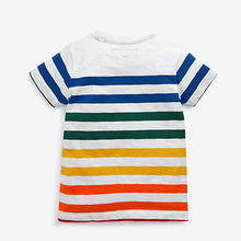 Load image into Gallery viewer, Rainbow Short Sleeve Stripe T-Shirt (3mths-5yrs)
