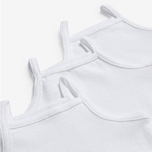 Load image into Gallery viewer, White Baby 3 Pack Vest Bodysuits (0mths-18mths)
