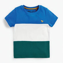 Load image into Gallery viewer, Blue/Green Colourblock Short Sleeve T-Shirt (3mths-5yrs)
