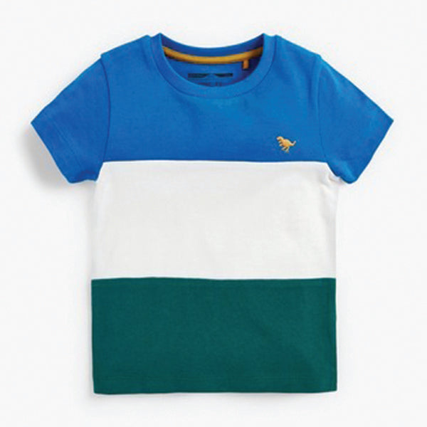 Blue/Green Colourblock Short Sleeve T-Shirt (3mths-5yrs)