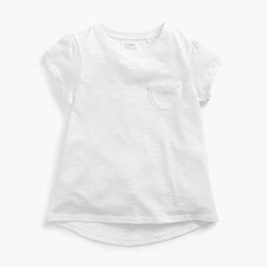 White Daisy Pocket T-Shirt (1.5-12yrs)