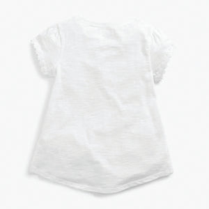 White Daisy Pocket T-Shirt (1.5-12yrs)