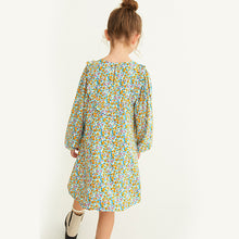 Load image into Gallery viewer, Soft Green Floral Frill Detail Dress (3-12yrs)
