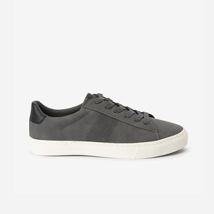 Grey Perforated Side Trainers