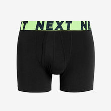 Load image into Gallery viewer, Black Neon Colour Waisband A-Front Boxers 4 Pack
