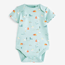 Load image into Gallery viewer, Mint Green Transport 3 Pack Short Sleeve Bodysuits (0-18mths)
