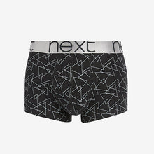 Load image into Gallery viewer, Black with Silver Pattern Hipster Boxers 4 Pack
