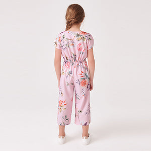 Pink Floral Print Jumpsuit (3-12yrs)