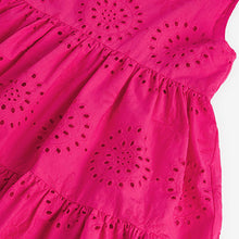 Load image into Gallery viewer, Pink Tiered Broderie Dress (3-12yrs)

