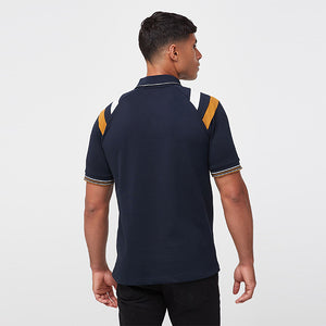 Navy Blue Raglan Polo Shirt