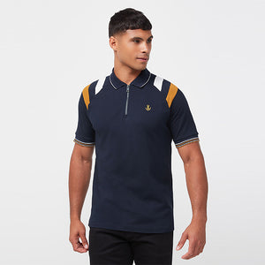 Navy Blue Raglan Polo Shirt