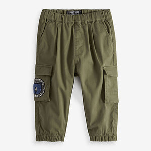 Khaki Green Kawaii Cargo Trousers (3mths-5yrs)