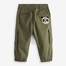 Load image into Gallery viewer, Khaki Green Kawaii Cargo Trousers (3mths-5yrs)
