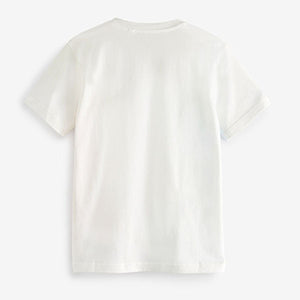White Rainbow Marble All Over Print T-Shirt (3-12yrs)