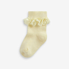 Load image into Gallery viewer, Pastel 7 Pack Lace Frill Ankle Socks (0mths-12mths)
