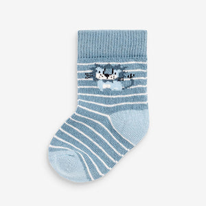 Blue Lion 5 Pack Baby Socks (0mths-2yrs)