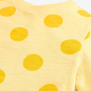 Yellow Spot Short Sleeve Cotton T-Shirt (3mths-5yrs)