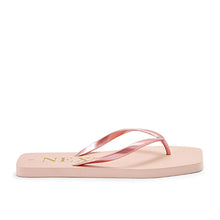 Load image into Gallery viewer, Rose Gold Square Toe Flip Flops
