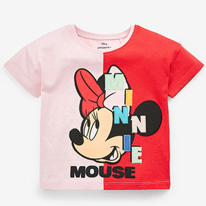Red/Pink Disney Minnie Mouse Embroidered T-Shirt (3mths-6yrs)