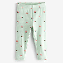 Load image into Gallery viewer, Mint Rainbow Rib Jersey Leggings (3mths-6yrs)
