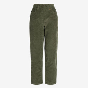 Cord Mom Olive Green Jeans