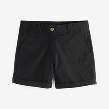 Load image into Gallery viewer, Black  Chino Shorts
