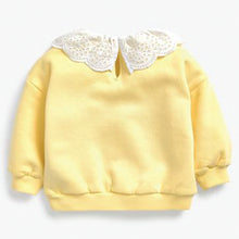 Load image into Gallery viewer, Yellow Broderie Collar Sweatshirt (3mths-5yrs)
