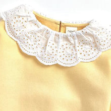 Load image into Gallery viewer, Yellow Broderie Collar Sweatshirt (3mths-5yrs)
