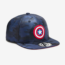 Load image into Gallery viewer, Red/Blue Captain America License Cap (3-13yrs)
