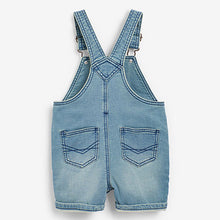 Load image into Gallery viewer, Mid Blue Jersey Denim Dungarees (3mths-5yrs)
