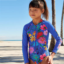 Load image into Gallery viewer, Cobalt Blue Long Sleeved Swimsuit (3-12yrs)
