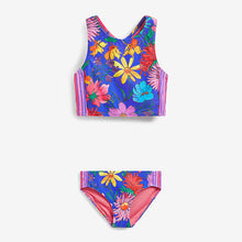 Load image into Gallery viewer, Cobalt Blue Floral Bikini (3-12yrs)
