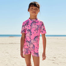 Load image into Gallery viewer, Floral Pink 2 Piece Sunsafe Swim Set (3-12yrs)
