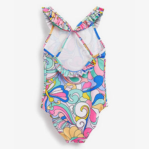 Multi Bright Frill Swimsuit (3-12yrs)