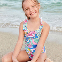 Load image into Gallery viewer, Multi Bright Frill Swimsuit (3-12yrs)
