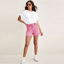 Load image into Gallery viewer, White Stripe Short Sleeve Woven Mix Boxy T-Shirt
