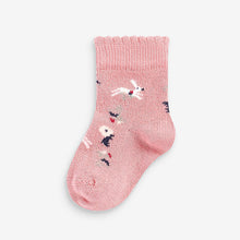 Load image into Gallery viewer, Pink Floral Baby 5 Pack Socks (0mths-2yrs)
