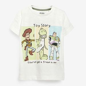 White Colourblock Toy Story Short Sleeve T-Shirt (3mths-5yrs)