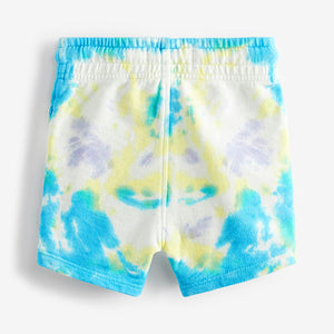 Purple/Teal/Yellow Tie Dye Character Jersey Short (3mths-5yrs)