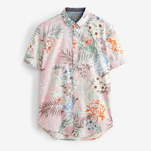 Load image into Gallery viewer, Pink Hawaiian Printed Short Sleeve Shirt
